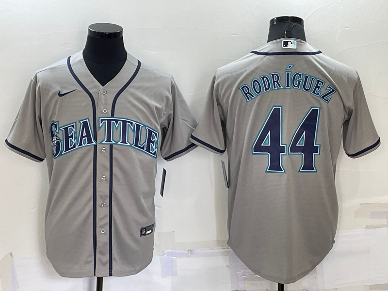 Men’s Seattle Mariners Julio Rodriguez #44 Gray Baseball Jersey