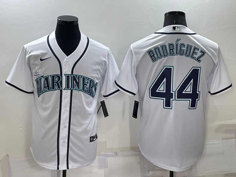 Men’s Seattle Mariners Julio Rodriguez #44 White Baseball Jersey