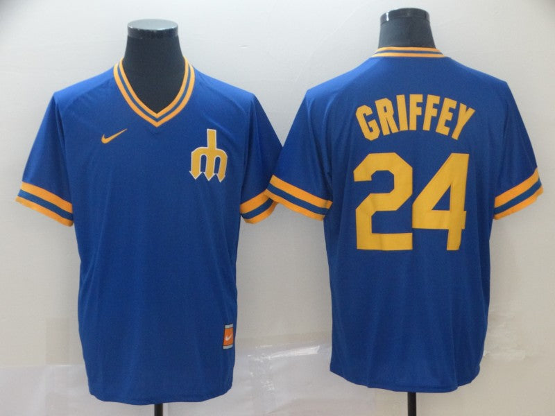 Men’s Seattle Mariners Ken Griffey Jr. #24 Blue Jersey