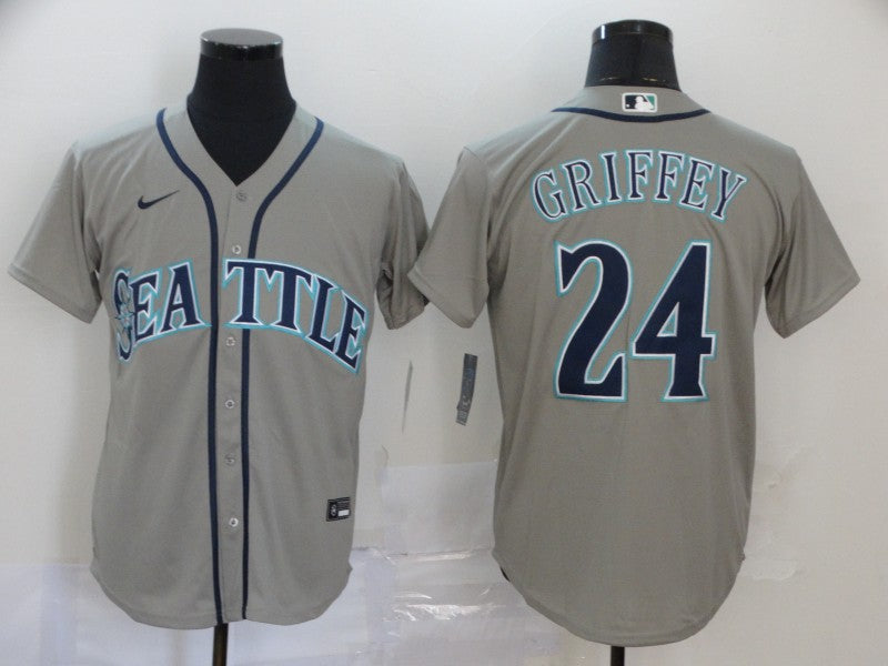 Men’s Seattle Mariners Ken Griffey Jr. #24 Gray Baseball Jersey