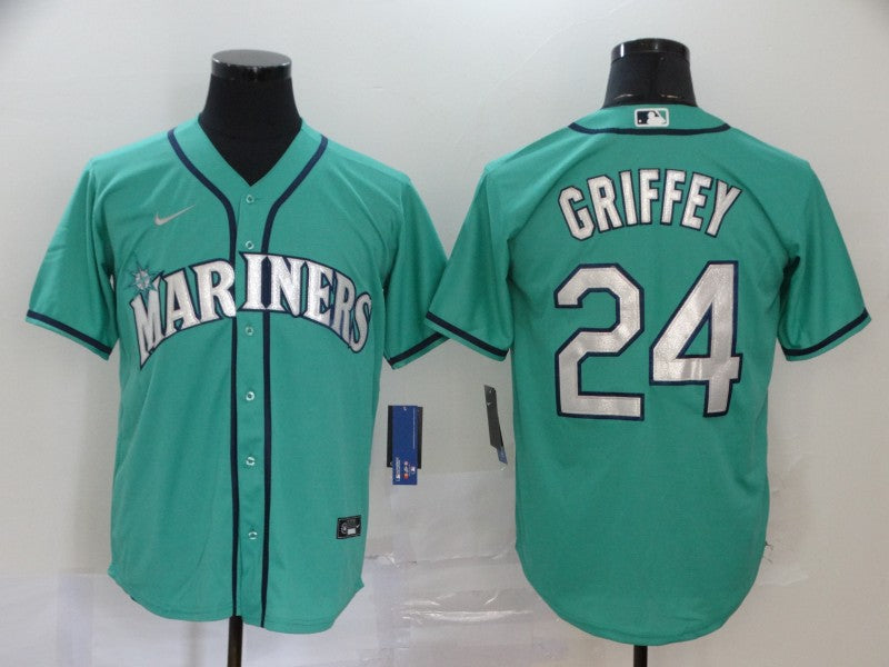 Men’s Seattle Mariners Ken Griffey Jr. #24 Green Baseball Jersey