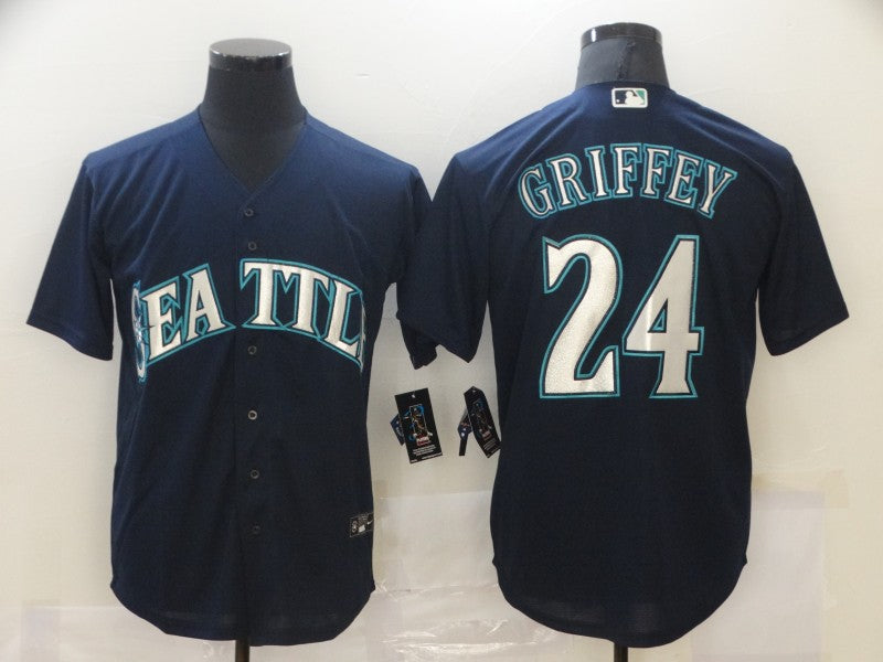 Men’s Seattle Mariners Ken Griffey Jr. #24 Navy Jersey