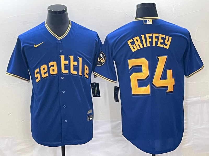 Men’s Seattle Mariners Ken Griffey Jr. #24 Royal 2023 City Connect Jersey