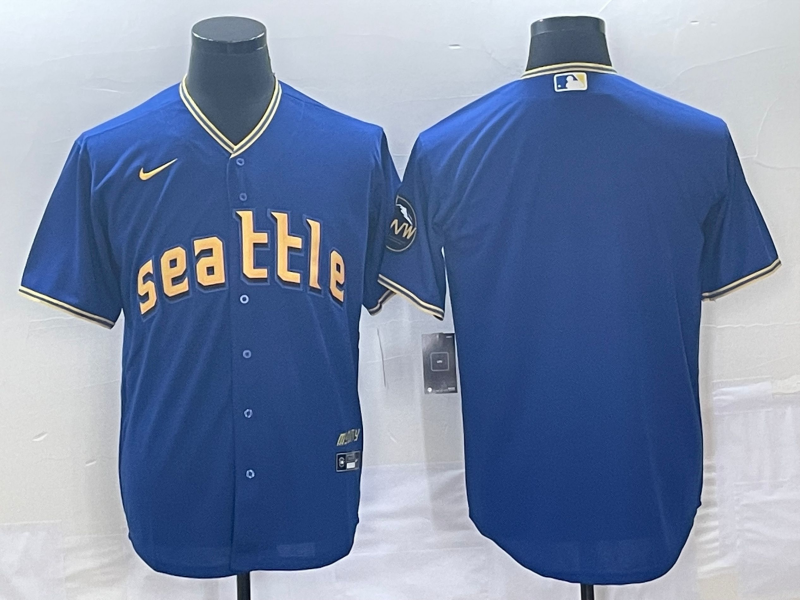 Men’s Seattle Mariners Royal 2023 City Connect Blank Jersey