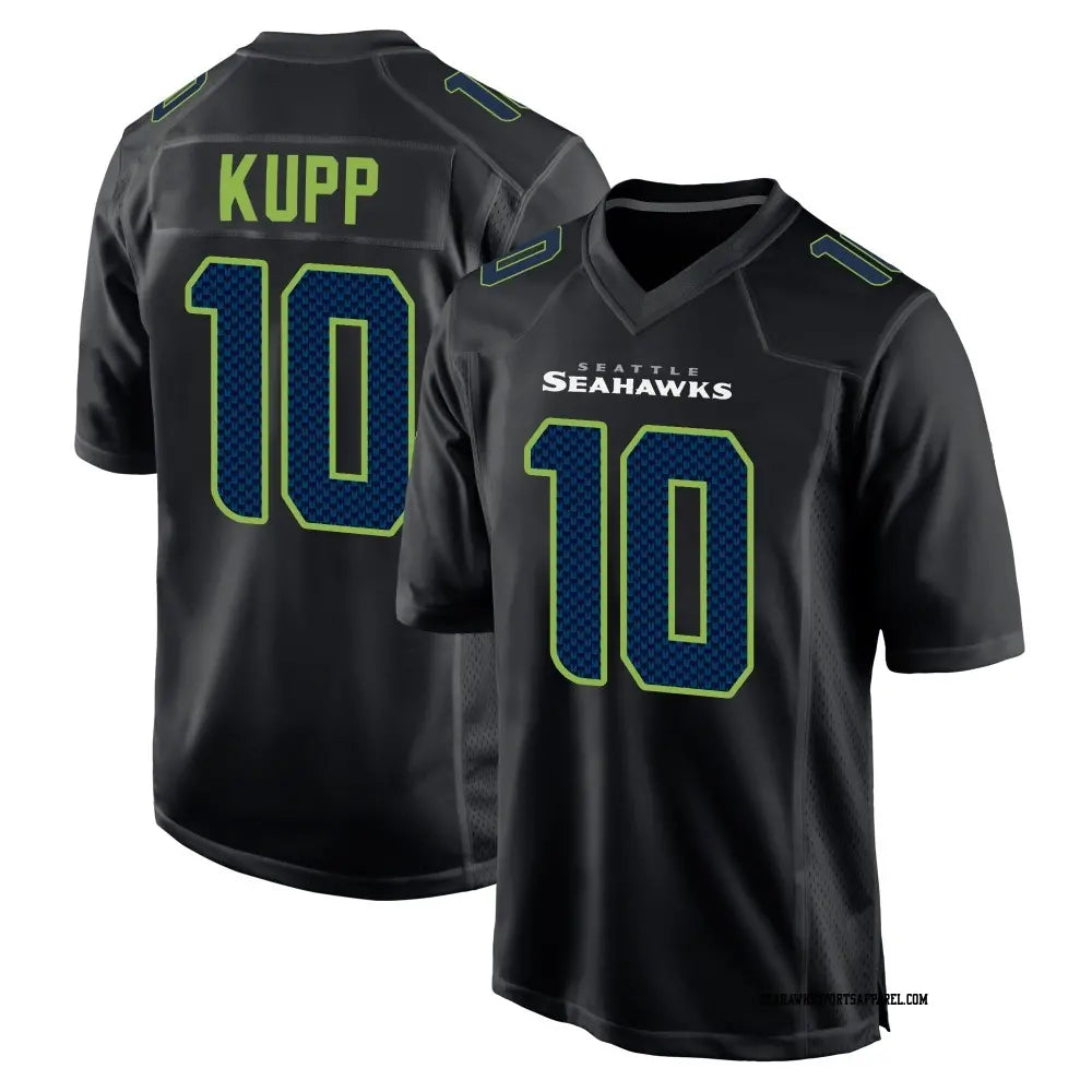 Men’s Seattle Seahawks #10 Cooper Kupp Nike Black Carbon Fashion Game Jersey
