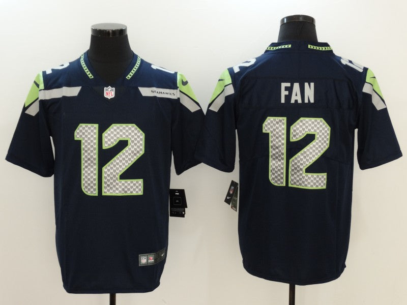 Men’s Seattle Seahawks 12th Fan Navy Team Jersey
