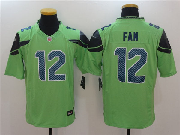 Men’s Seattle Seahawks 12th Fan Nike Neon Green Color Rush Limited Jersey