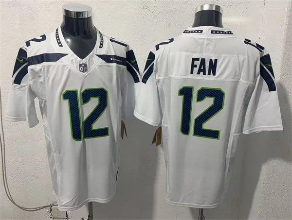 Men’s Seattle Seahawks 12th Fan Nike White Vapor F.U.S.E. Limited Jersey