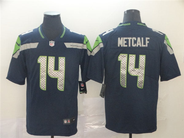 Men’s Seattle Seahawks #14 DK Metcalf Nike Navy Team Color Vapor Limited Jersey
