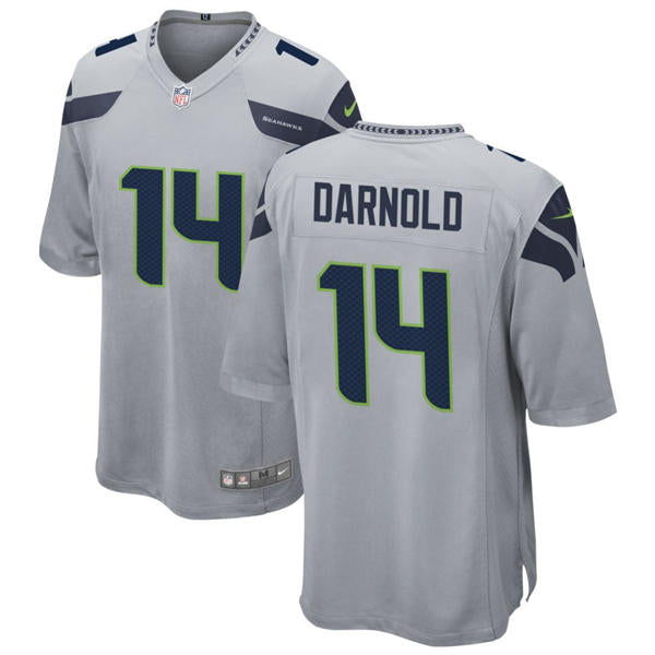 Men’s Seattle Seahawks #14 Sam Darnold Nike Gray Alternate Vapor F.U.S.E. Limited Jersey