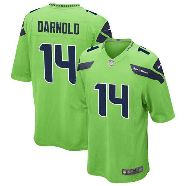Men’s Seattle Seahawks #14 Sam Darnold Nike Neon Green Alternate Vapor F.U.S.E. Limited Jersey