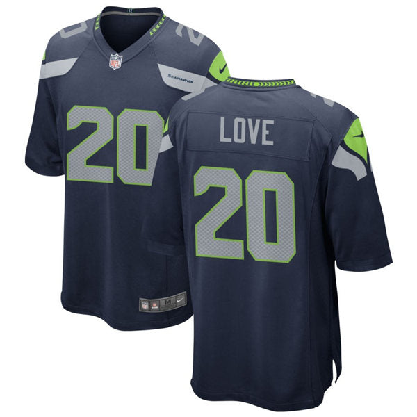 Men’s Seattle Seahawks #20 Julian Love nike Navy Team Color Vapor Limited Jersey