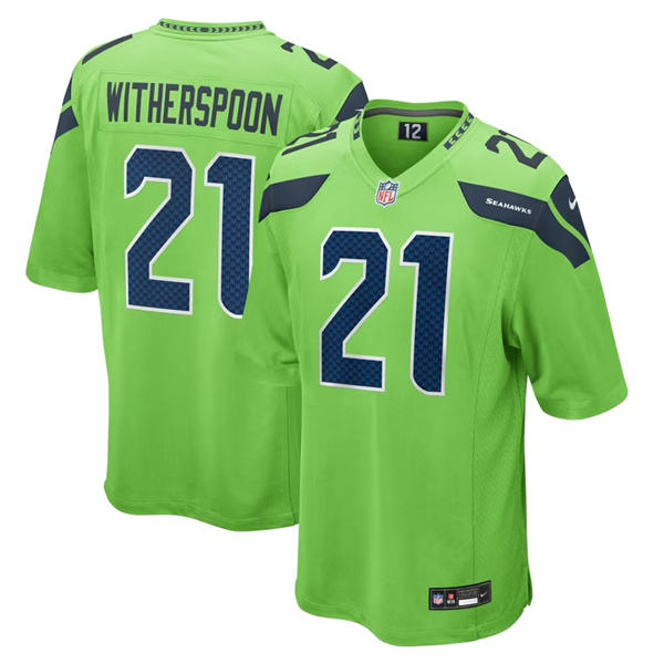 Men’s Seattle Seahawks #21 Devon Witherspoon Nike Neon Green Alternate Vapor F.U.S.E. Limited Jersey