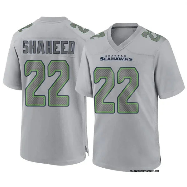 Men’s Seattle Seahawks #22 Rashid Shaheed Nike Gray Atmosphere Fashion Game Jersey