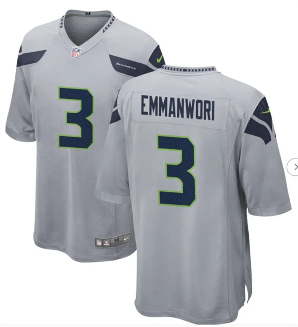 Men’s Seattle Seahawks #3 Nick Emmanwori Nike Gray Alternate Vapor F.U.S.E. Limited Jersey