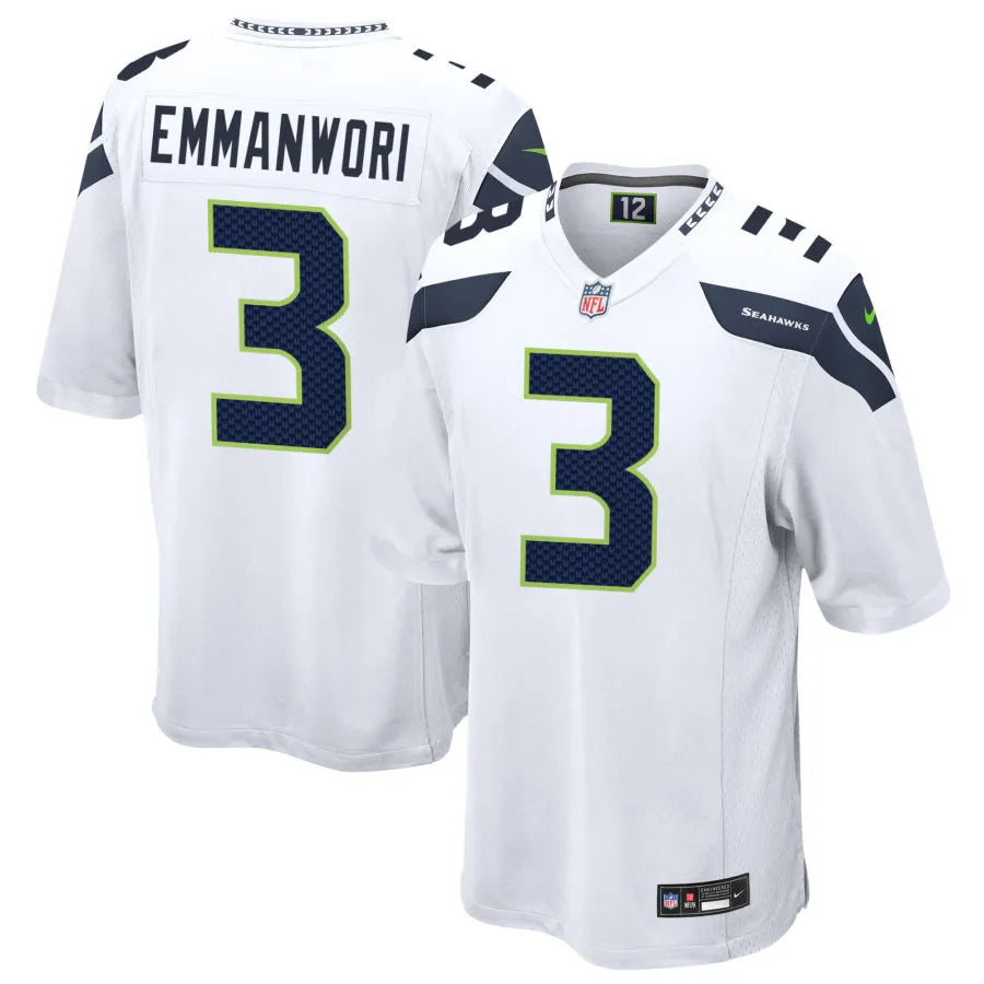 Men’s Seattle Seahawks #3 Nick Emmanwori Nike White Vapor F.U.S.E. Limited Jersey