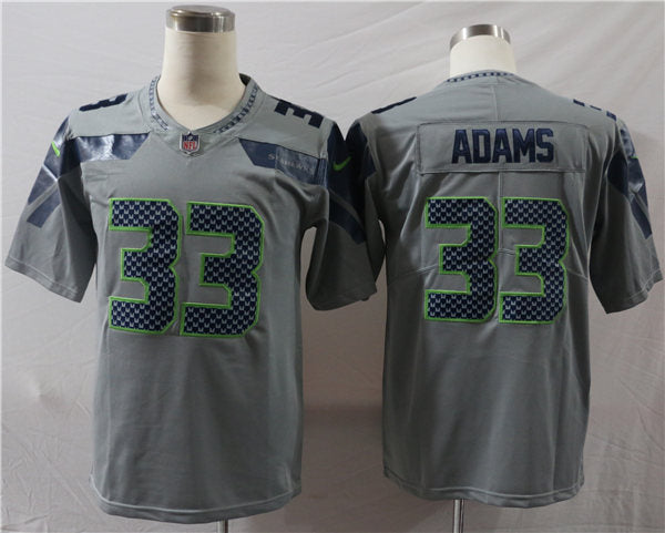 Men’s Seattle Seahawks #33 Jamal Adams Nike Gray Alternate Vapor Limited Jersey