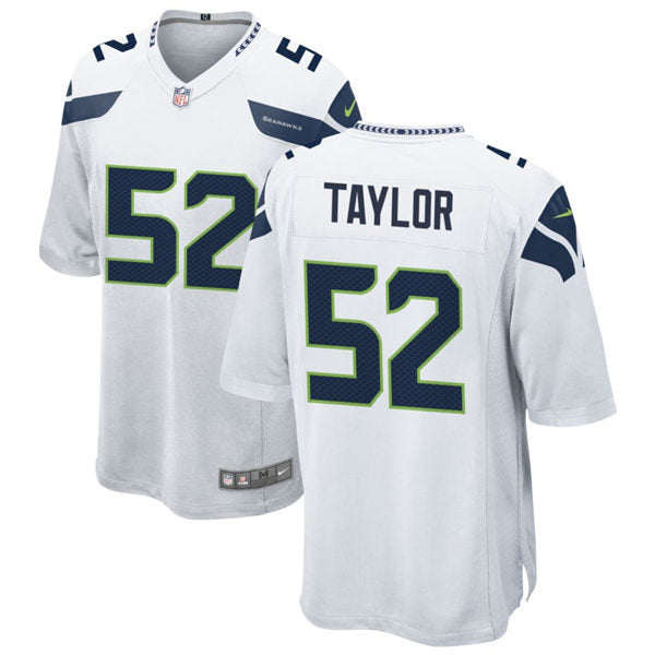 Men’s Seattle Seahawks #52 Darrell Taylor 2023 Nike White Vapor Limited Jersey