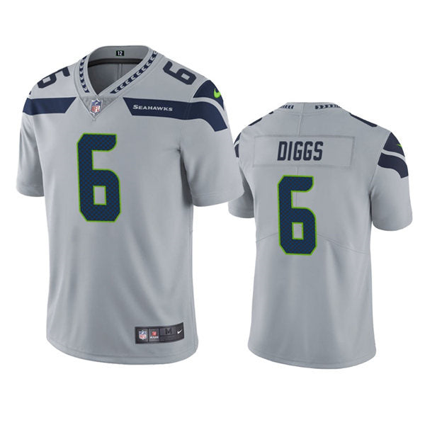 Men’s Seattle Seahawks #6 Quandre Diggs Nike Gray Alternate Vapor Limited Jersey