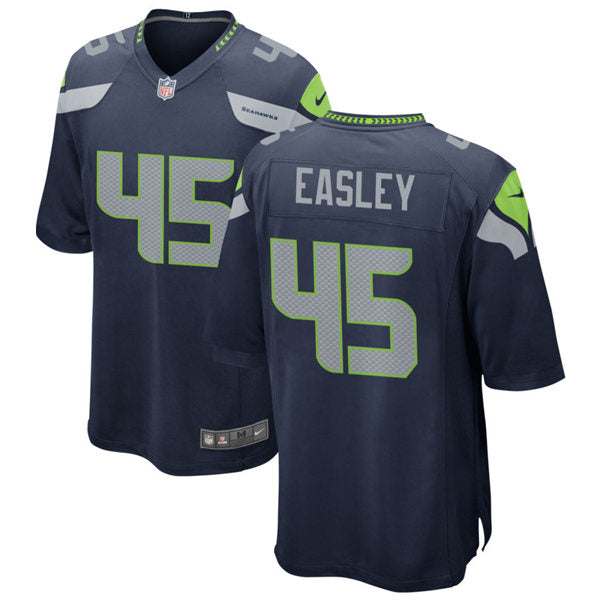 Men’s Seattle Seahawks Retired Player #45 Kenny Easley ike Navy Team Color Vapor Limited Jersey