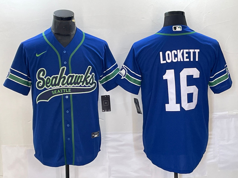 Men’s Seattle Seahawks Tyler Lockett #16 Royal Alternate Legend Jersey Joint Edition
