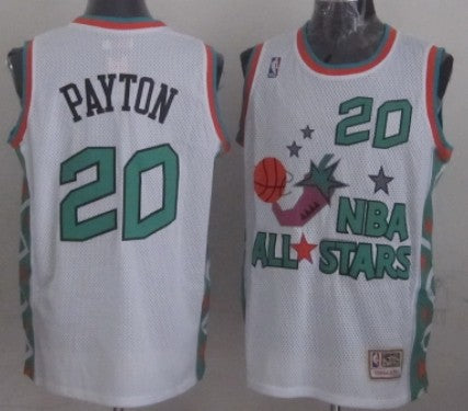 Men’s Seattle Supersonics #20 Gary Payton White Hardwood Classics NBA 1996 All-Star Jersey