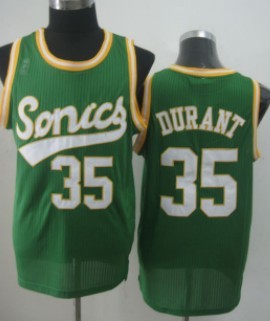 Men’s Seattle Supersonics #35 Kevin Durant 2003-04 Green Swingman Jersey