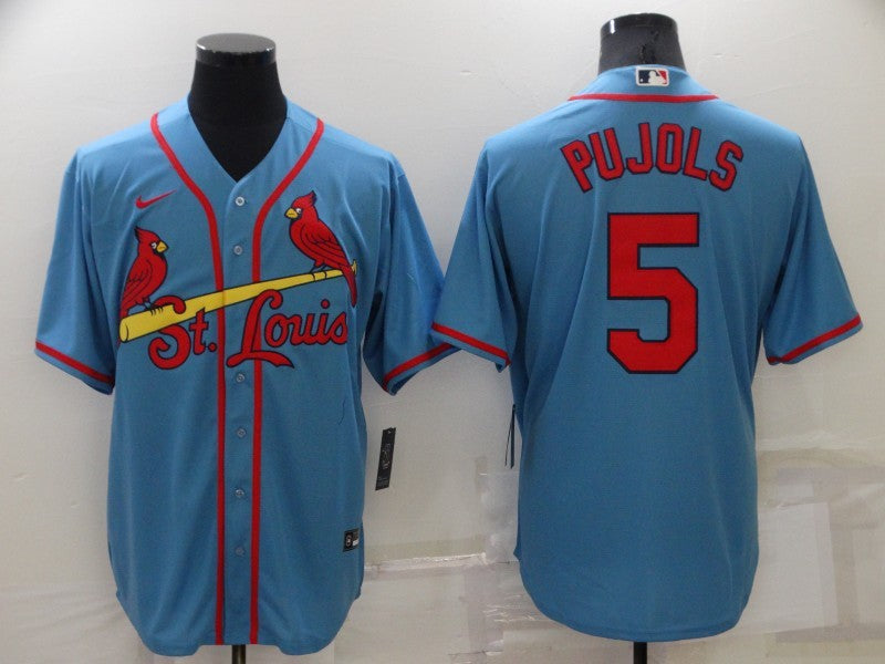 Men’s St. Louis Cardinals Albert Pujols #5 Blue Baseball Jersey