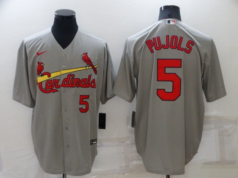 Men’s St. Louis Cardinals Albert Pujols #5 Gray Jersey