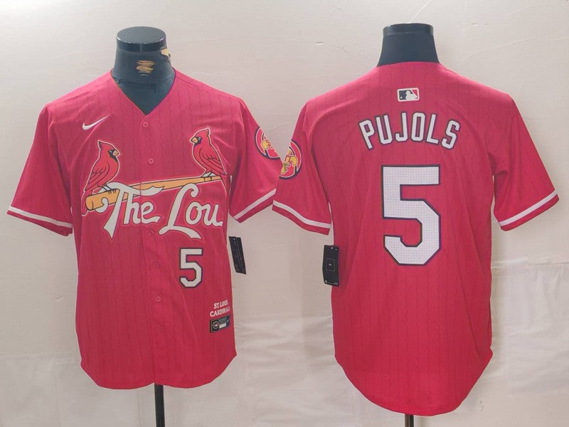Men’s St. Louis Cardinals Albert Pujols #5 Red 2024 City Connect Limited Jersey
