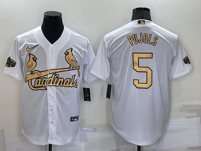 Men’s St. Louis Cardinals Albert Pujols #5 White Jersey