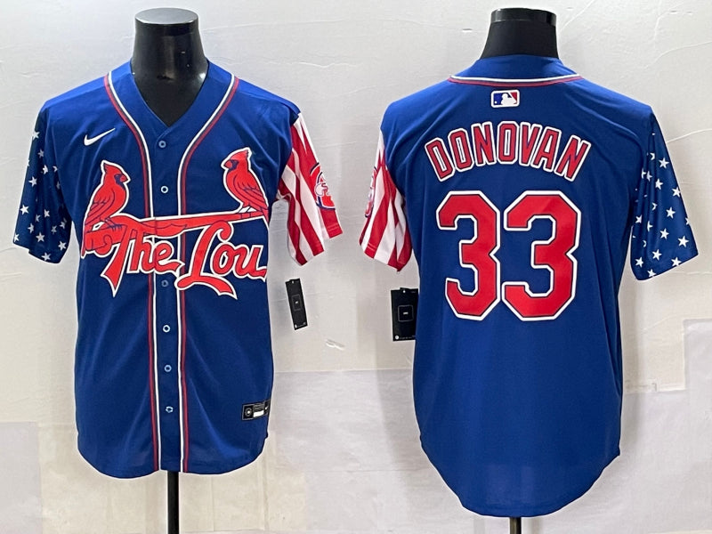 Men’s St. Louis Cardinals Brendan Donovan #33 Royal Jersey