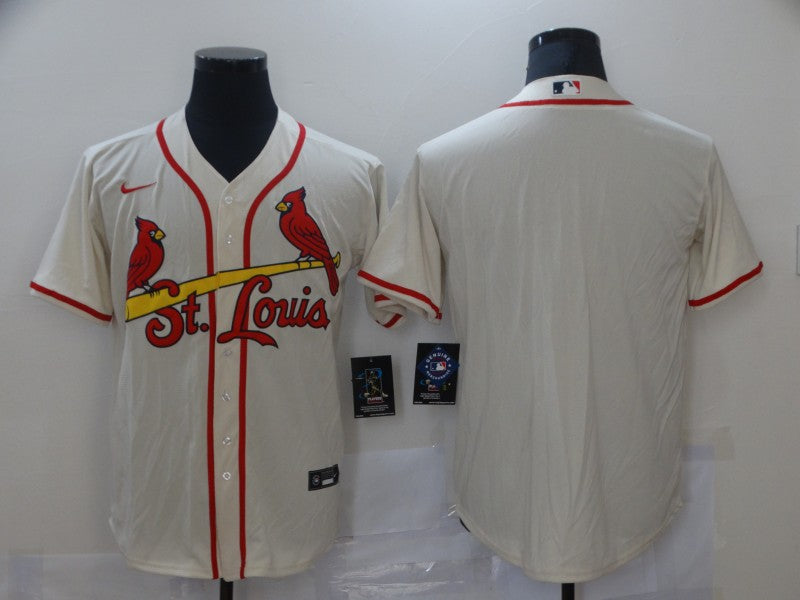 Men’s St. Louis Cardinals Cream Alternate Blank Jersey