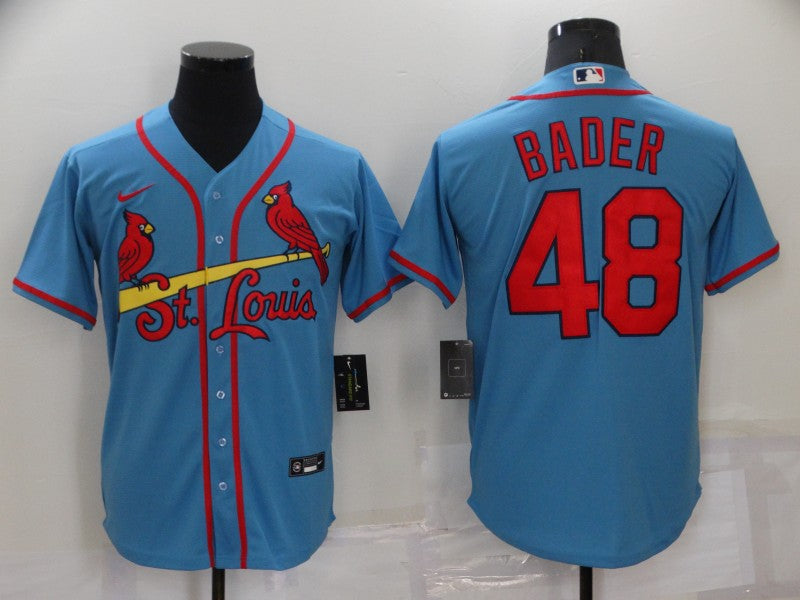 Men’s St. Louis Cardinals Harrison Bader #48 Blue Baseball Jersey