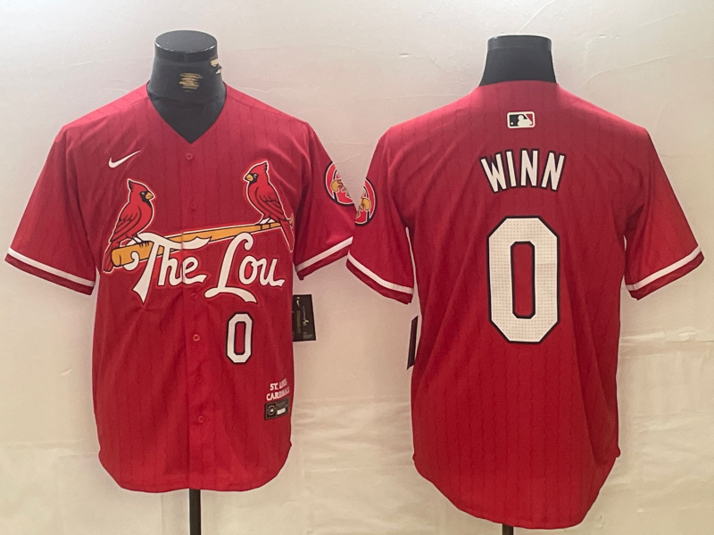 Men’s St. Louis Cardinals Masyn Winn #0 Red 2024 City Connect Limited Jersey