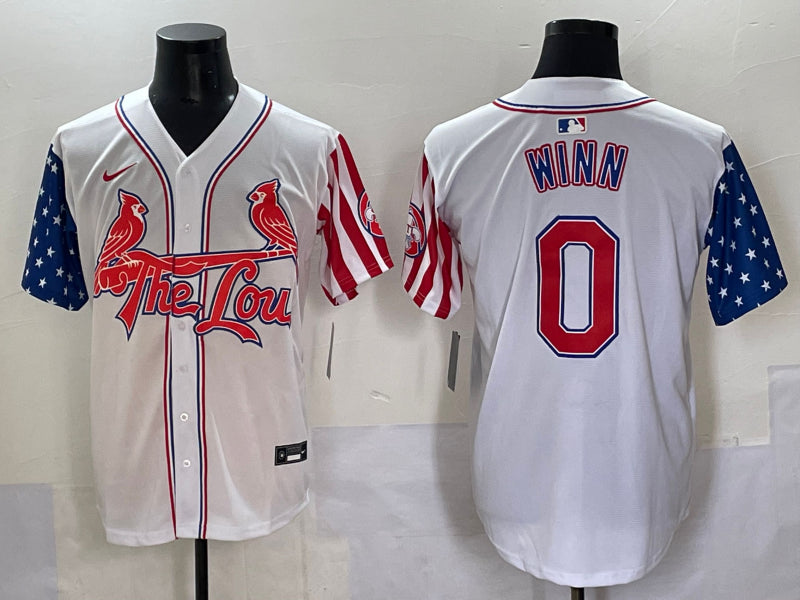Men’s St. Louis Cardinals Masyn Winn #0 White Jersey