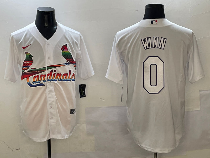 Men’s St. Louis Cardinals Masyn Winn #0 White Jersey