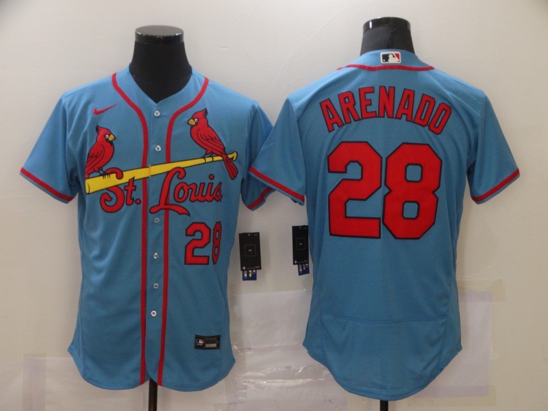 Men’s St. Louis Cardinals Nolan Arenado #28 Blue Jersey