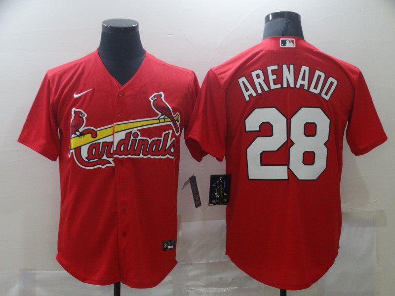 Men’s St. Louis Cardinals Nolan Arenado #28 Red Baseball Jersey