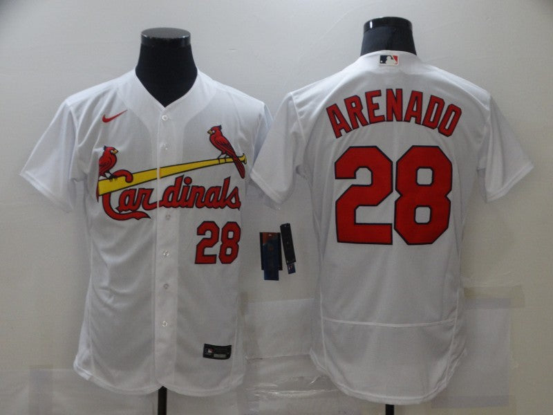 Men’s St. Louis Cardinals Nolan Arenado #28 White Jersey