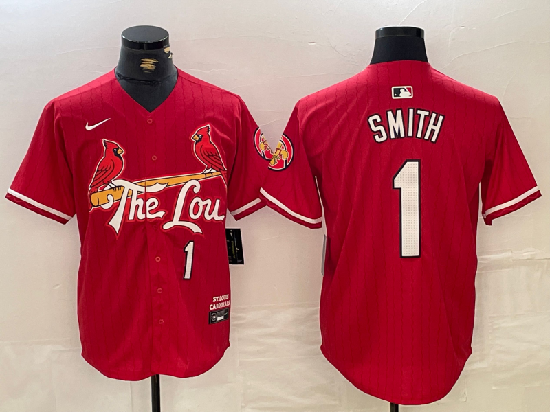 Men’s St. Louis Cardinals Ozzie Smith #1 Red 2024 City Connect Limited Jersey