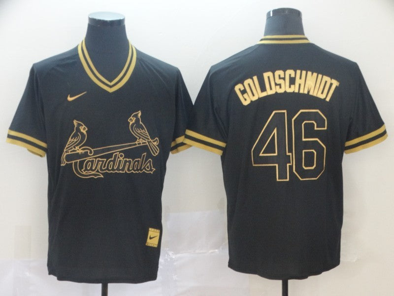 Men’s St. Louis Cardinals Paul Goldschmidt #46 Black Baseball Jersey