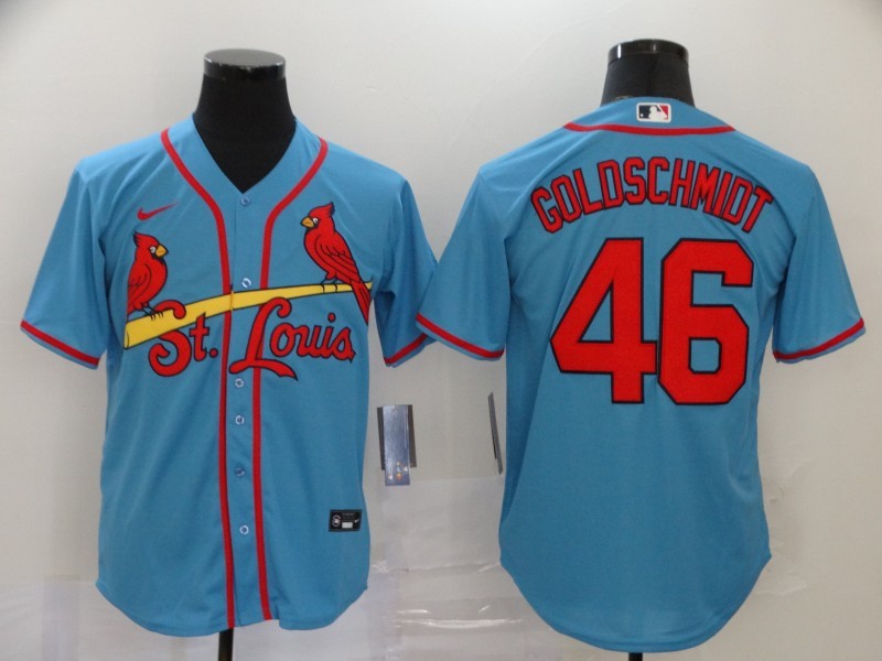 Men’s St. Louis Cardinals Paul Goldschmidt #46 Blue Baseball Jersey