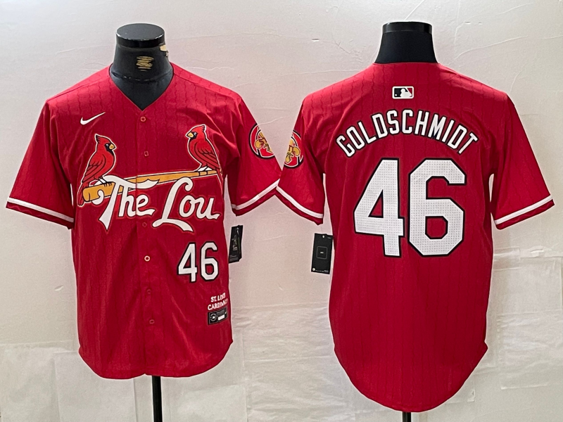 Men’s St. Louis Cardinals Paul Goldschmidt #46 Red 2024 City Connect Limited Jersey