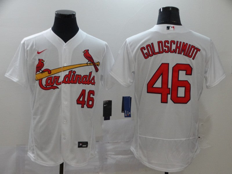 Men’s St. Louis Cardinals Paul Goldschmidt #46 White Jersey