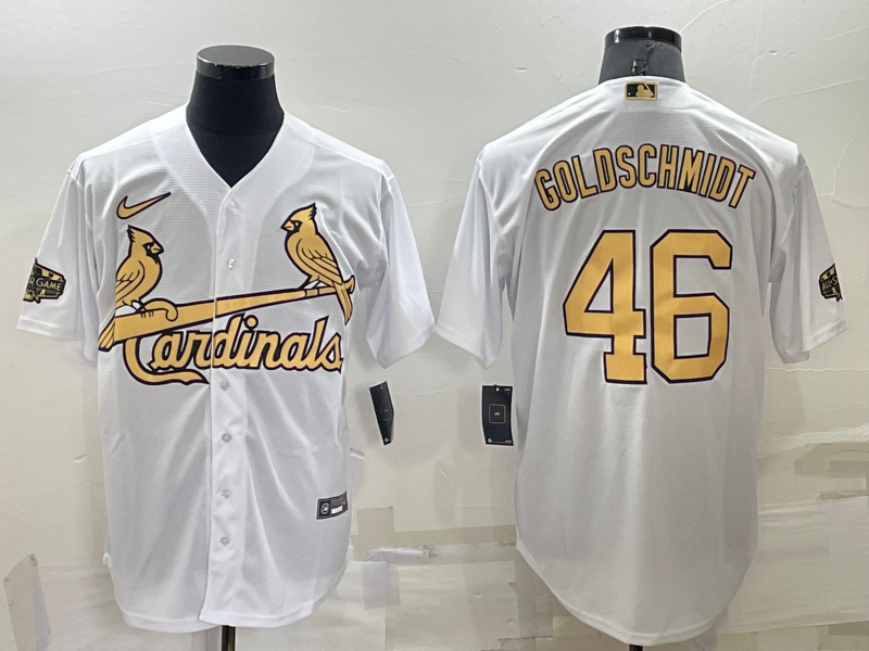 Men’s St. Louis Cardinals Paul Goldschmidt #46 White Stitched Jersey