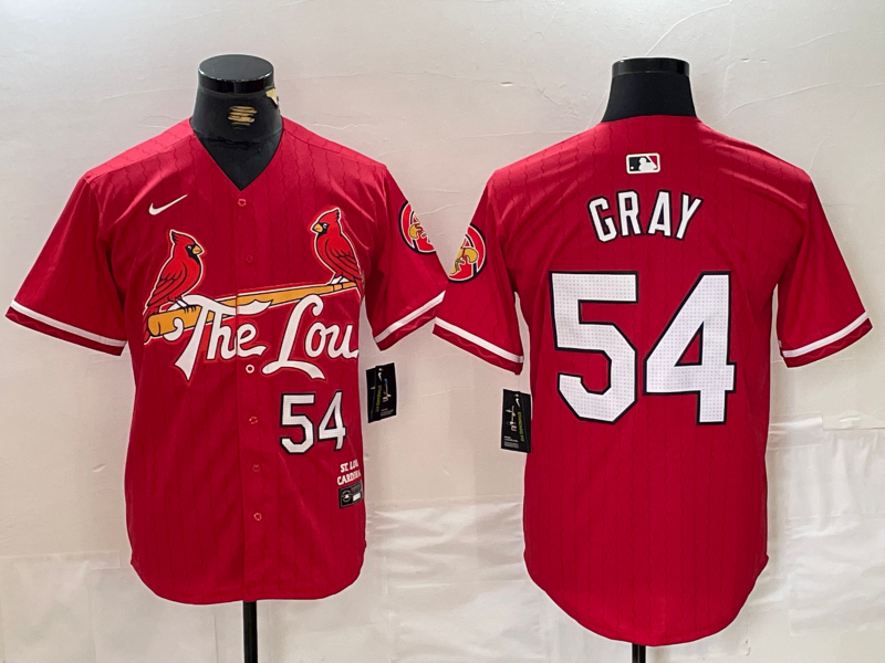 Men’s St. Louis Cardinals Sonny Gray #54 Red 2024 City Connect Limited Jersey