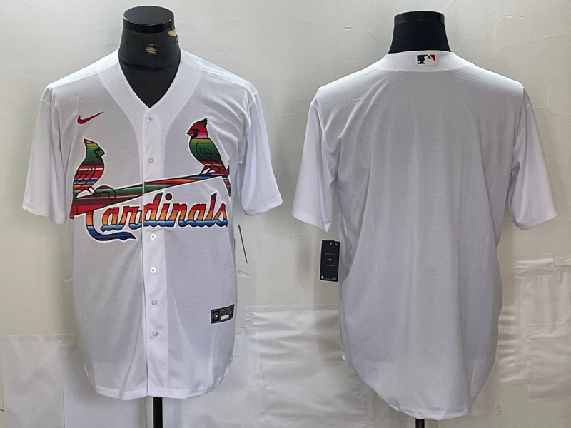 Men’s St. Louis Cardinals White Alternate Blank Jersey