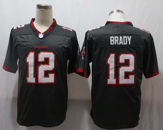Men’s Tampa Bay Buccaneers #12 Tom Brady Nike Pewter Alternate Vapor Limited Jersey