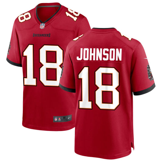 Men’s Tampa Bay Buccaneers #18 Tyler Johnson Nike Red Game Football Jersey